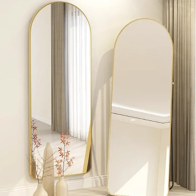 الفن مرآة حائط الحمام البيضاوي كامل الجسم مرآة غرفة نوم فاخرة الشمال غير تقليدي Espejos Decorativos Pared المرايا الزخرفية