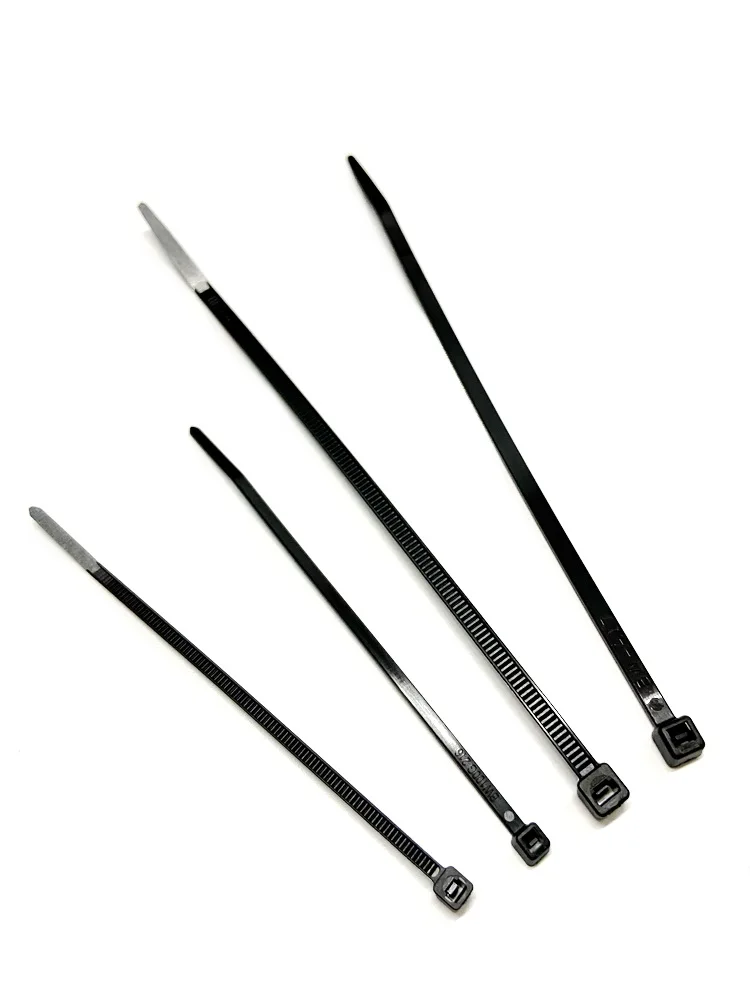 Electrical Accessories Self-Locking Disposable Wire And Cable Ties Straps Plastic Nylon 66 Material White Black Color