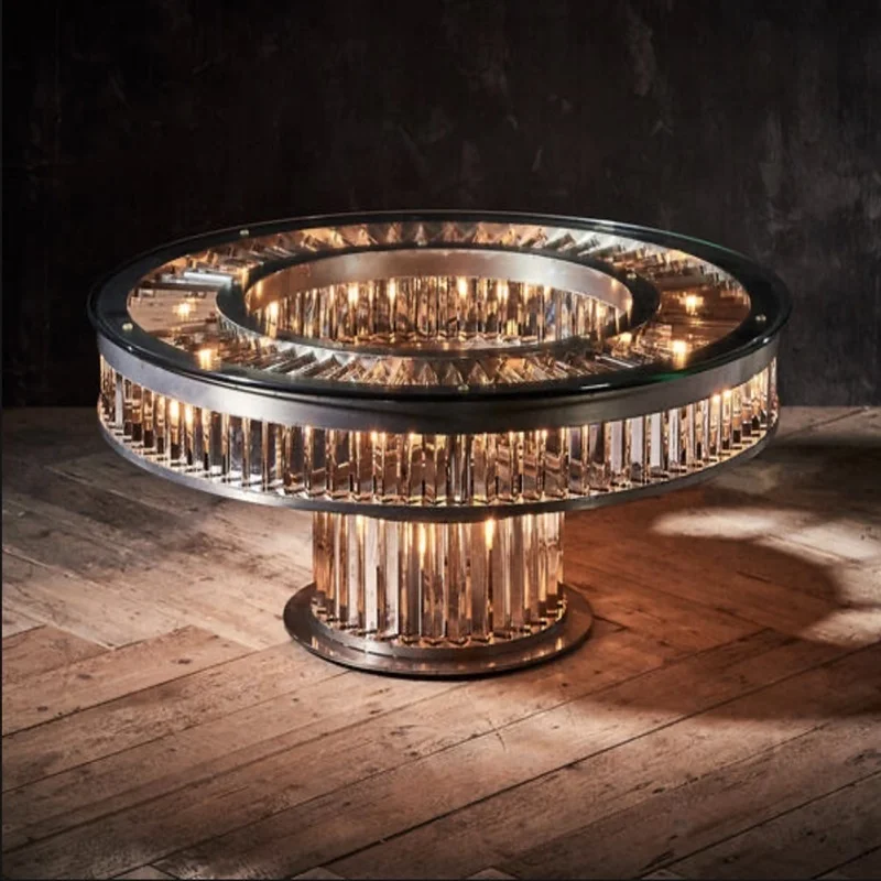 

Luxury Villa Home Living Room Decoration Crystal Light Emitting Diode Floor Lamp