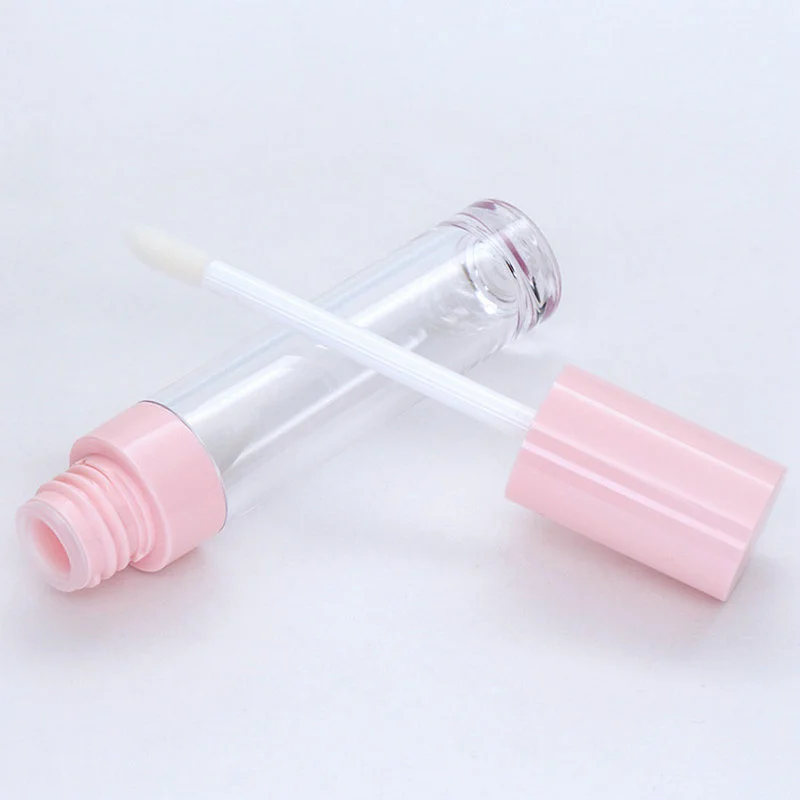 6.5ml Pink Lip Gloss Tubes Empty DIY Cylindrical Lip Balm Tubes with Wand Refillable Lipstick Vials Sample косметика Dispenser