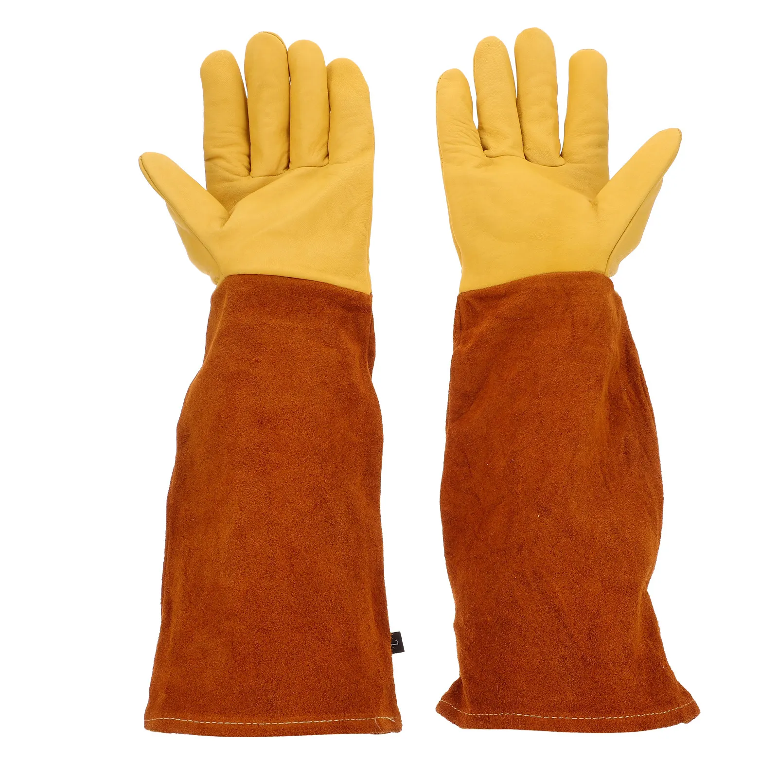 2Pcs High Protection Sheepskin Garden Gloves Women Long Sleeve Thorn Proof Cut Resistant for Rose Pruning Cactus Handling Yard