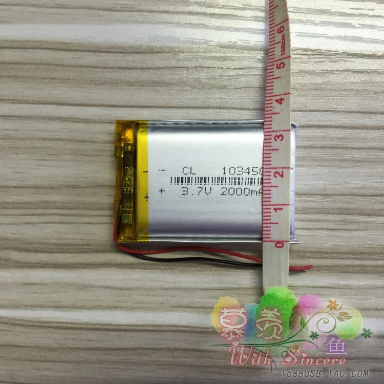 Nowy gorący A 103450   Ultra gruby polimer DIY, bateria do telefonu komórkowego, X30/X3, komputer dłoniowy, bateria Ma 2000 mAh