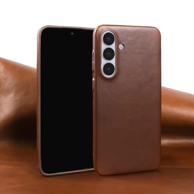 

Retro For Samsung Galaxy S26 Ultra Case S25 S24 S23 S22 S21Luxury Genuine Leather Cases For Galaxy S26 Vintage Phone Back Cover