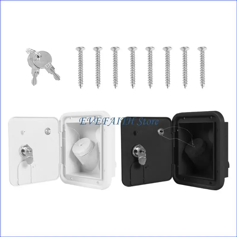 

124B RVs Square Water Fill Hatches Inlets AntiUV Plastic for RVs Trailer