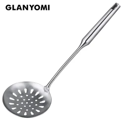 15-Inch Stainless Steel Skimmer Strainer Ladle, Slotted Spoon for Kitchen Cooking, Draining & Frying