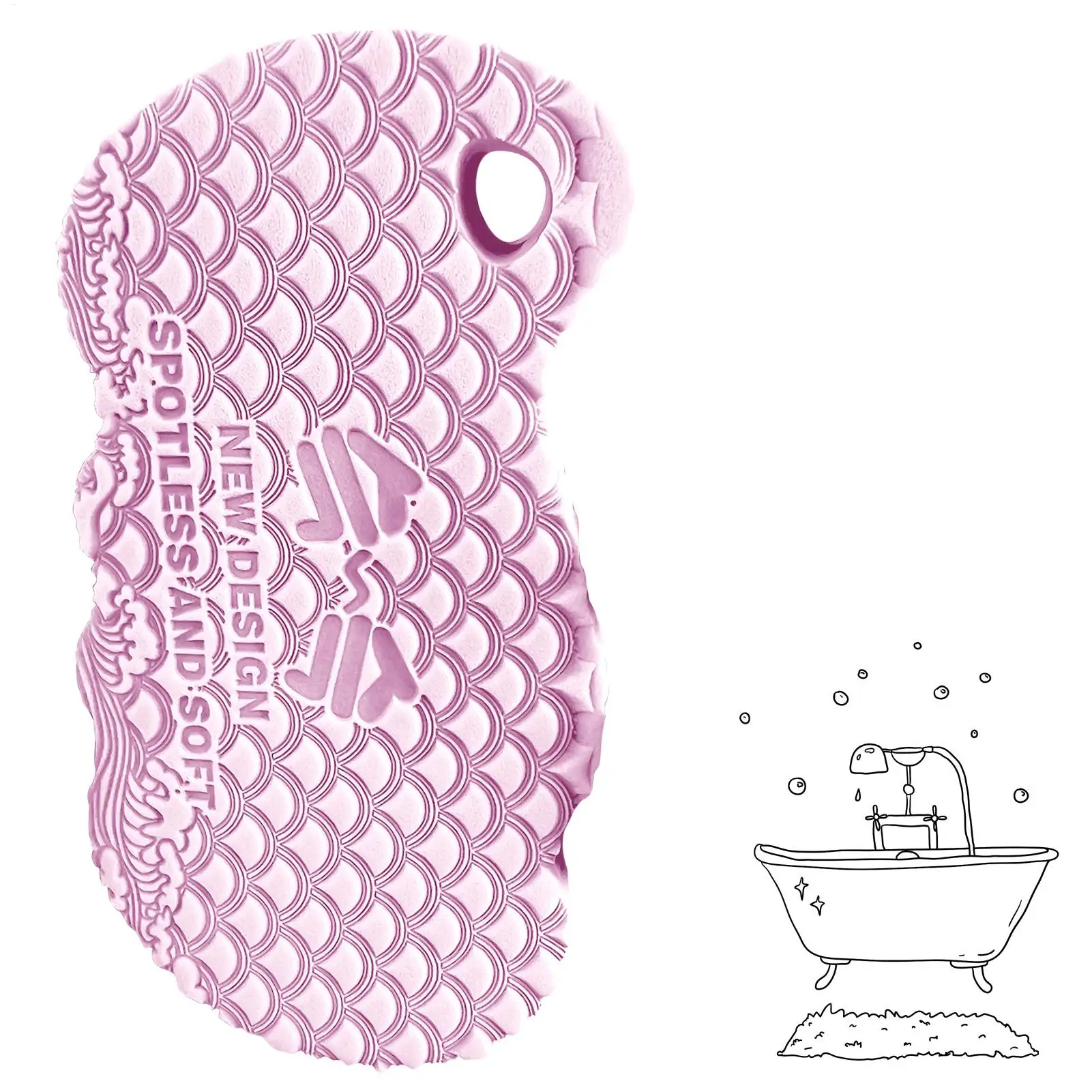 جديد ثلاثية الأبعاد حمام الإسفنج الترا لينة حمام الجسم دش الإسفنج لينة مقشر حمام الإسفنج فرك مقشر مزيل الجلد الميت الإسفنج #1