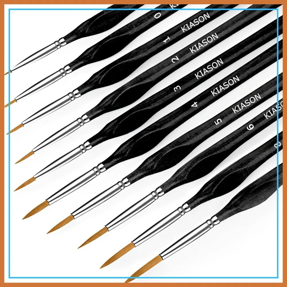 

10PC Miniature Paint Brushes Set for Fine Detailing, Art, Crafts, Acrylic, Watercolor, Oil, Model, Face, Paint by Number