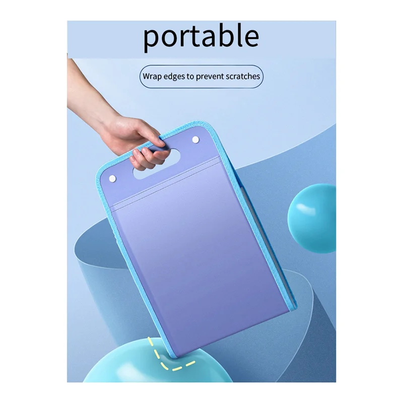 

Well Made-4Pcs A4 File Folders, Vertical A4 File Organizer With Handle With Portable 13 Pockets For Student, Business Durable Ea