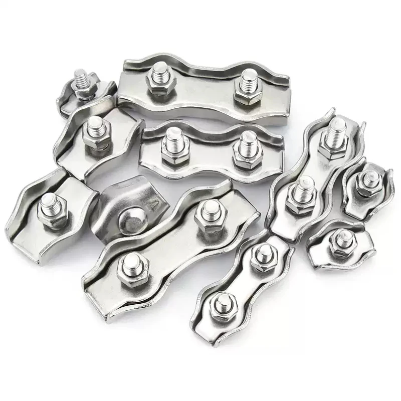 1/5 قطعة M2-M8 آخر سلك حبل المشبك الفرجار 304 الفولاذ المقاوم للصدأ كابل الموتر المضادة للانزلاق الترباس كليب حبل قبضة بسيطة تحديد أداة