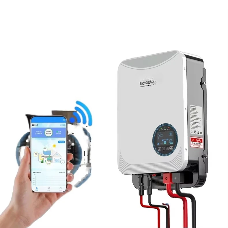 CE-zertifizierter 4,2-kW-Einphasen-Hybrid-Solarwechselrichter, All-In-One, netzunabhängig, 24 V, 220 V, Heimstrom, WLAN, aktiviert für den Heimgebrauch