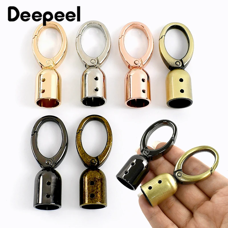 

2/4/10Pcs 15mm Metal Cord Stopper Tassel Cap Lock Clasp Bag Straps Decor End Locks Handbag Handle Stoppers Hardware Accessories