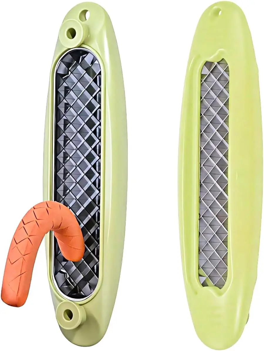 

Нож для хот-догов из нержавеющей стали для барбекю и гриля - перекрестные нарезки, легко чистится