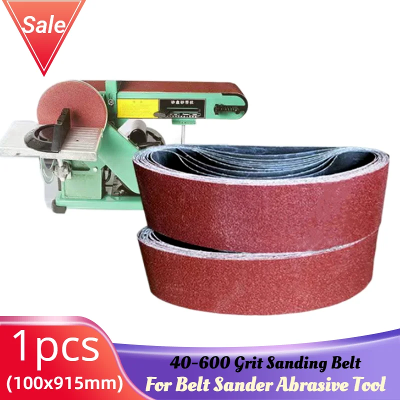 1Pcs Schuren Riemen 915*100Mm 40-600 Grit Assortiment Metalen Slijpen Aluminium Bands Polijstmachine Oxide Sander