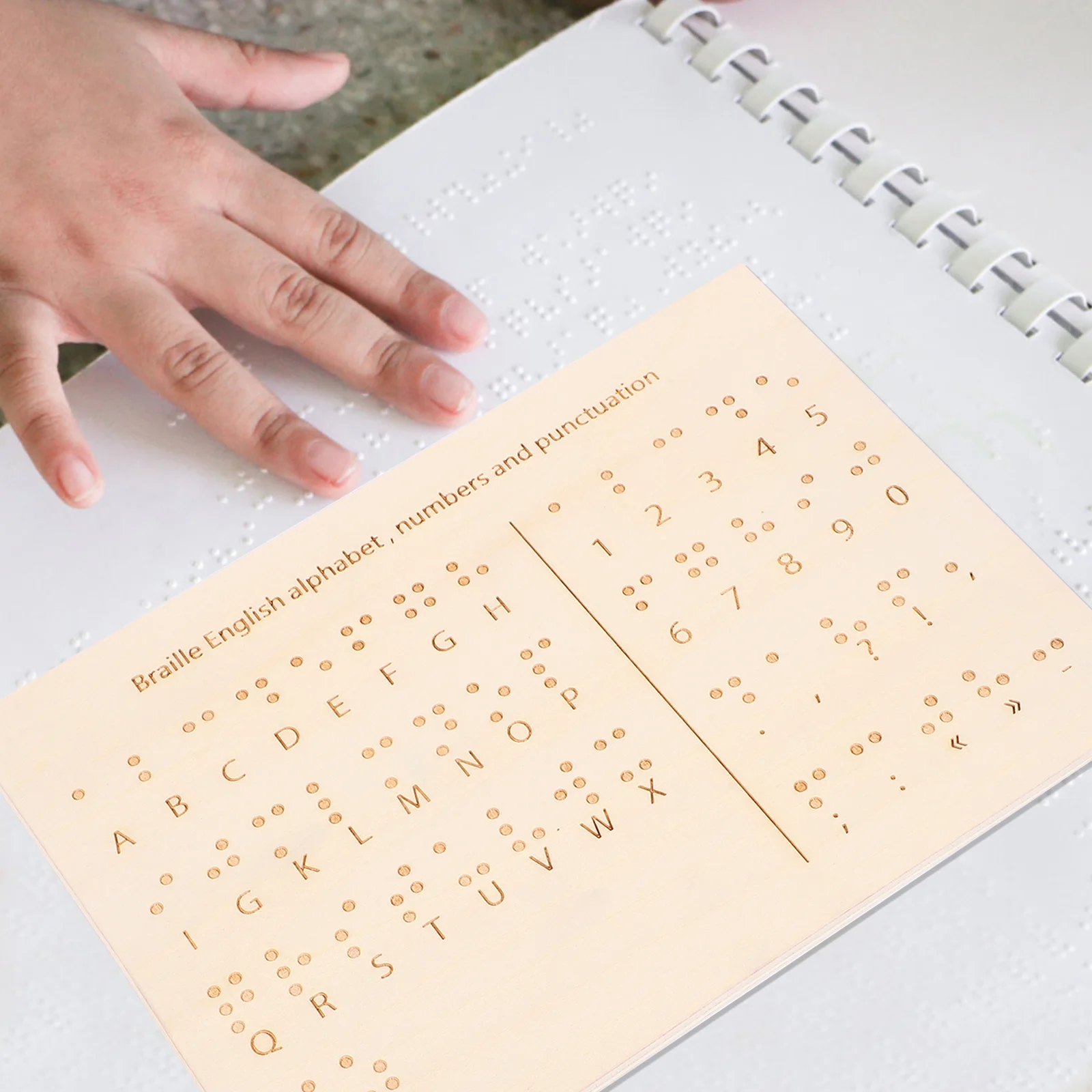 Braille Educational Equipment Blind People Teaching Boards Aids Wood Gadgets Books Essential Letter