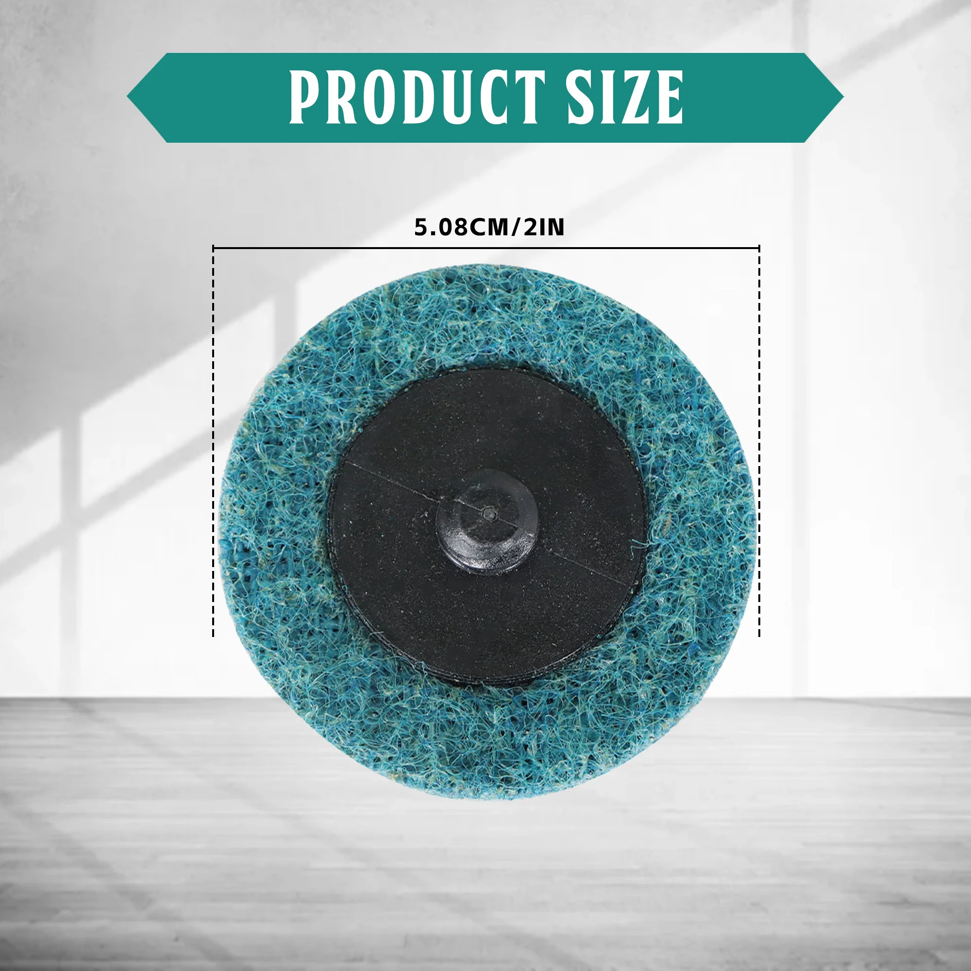 50 шт. 2-дюймовые синие быстросменные диски для подготовки поверхности, мелкозернистость для очистки, отделки и снятия заусенцев на металлах