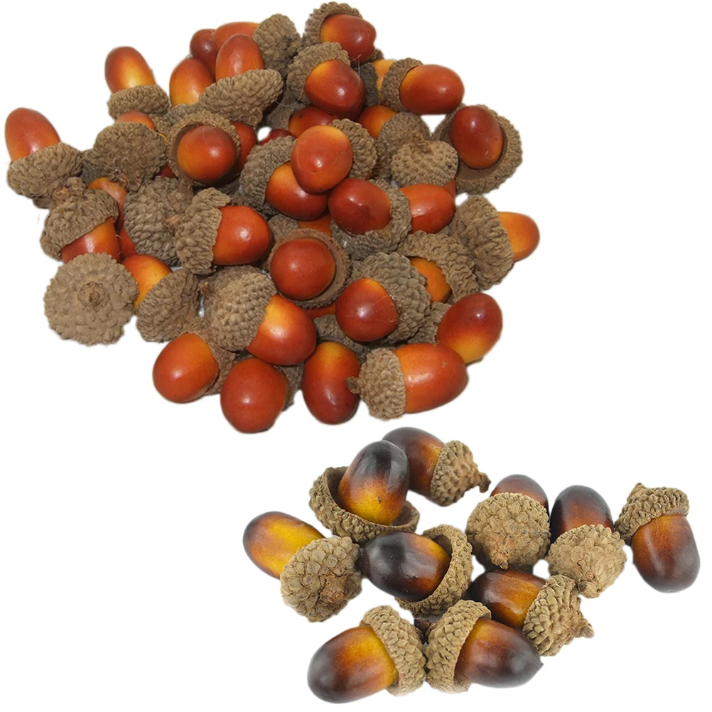 

100pcs Artificial Decoration Artificial Nuts High Simulation Festive Ornaments for Home Garden Party Wedding Christmas