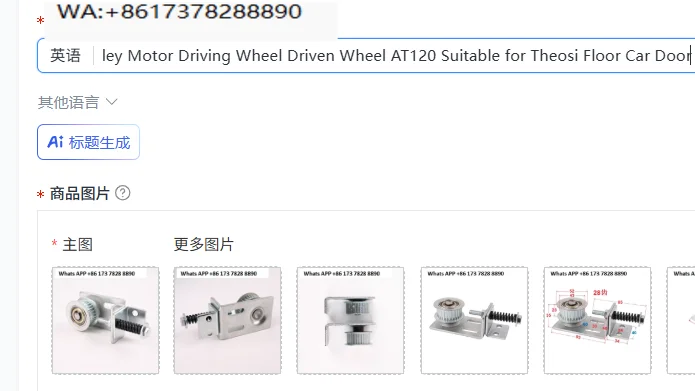 Elevator Door Machine Pulley Motor Driving Wheel Driven Wheel AT120 Suitable for Theosi Floor Car Door