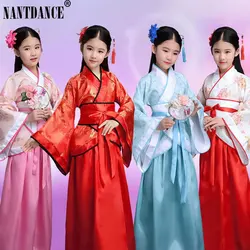 Costume Girls Children Kimono Traditional Vintage Ethnic Fan Students Chorus Dance Costume Japanese Yukata Kimono Style