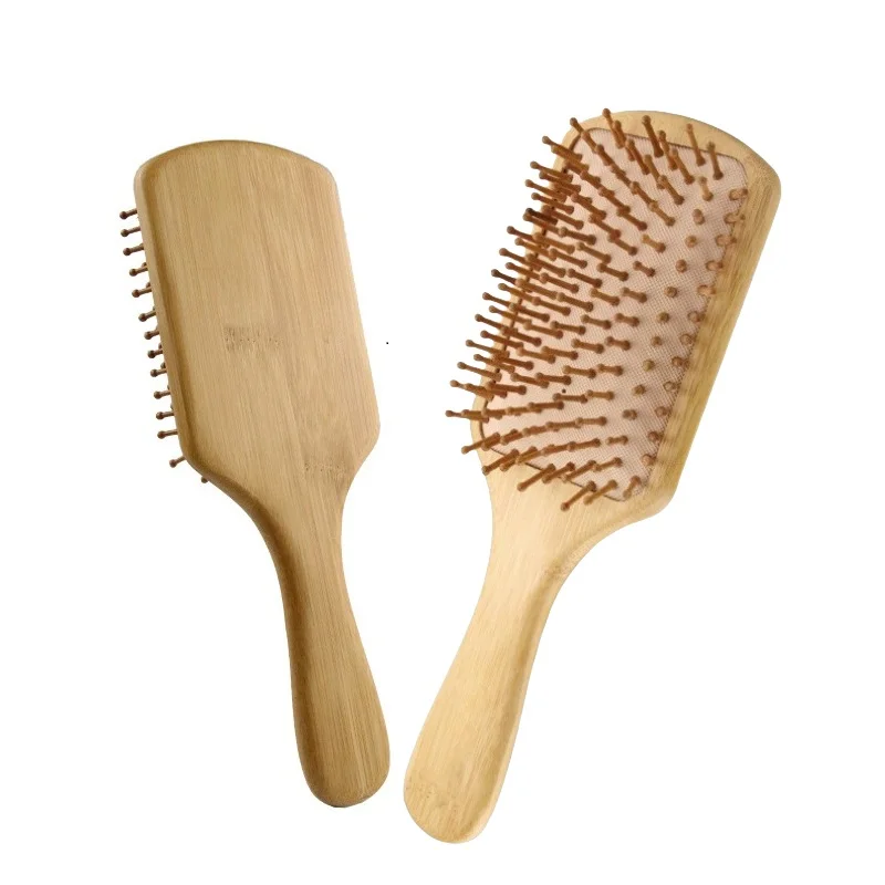 

1 Pc Natural Bamboo Comb Paddle Detangling Hairbrush , Scalp massage comb , Wide-tooth comb No Bristle , Suit for Women Men Kids