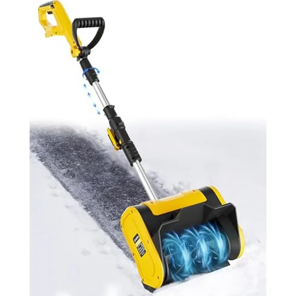 Cordless Electric Snow Shovel 10-Inch Width 6-Inch Depth 20FT Throw Distance Lightweight Compact Ergonomic Design Easy Assembly