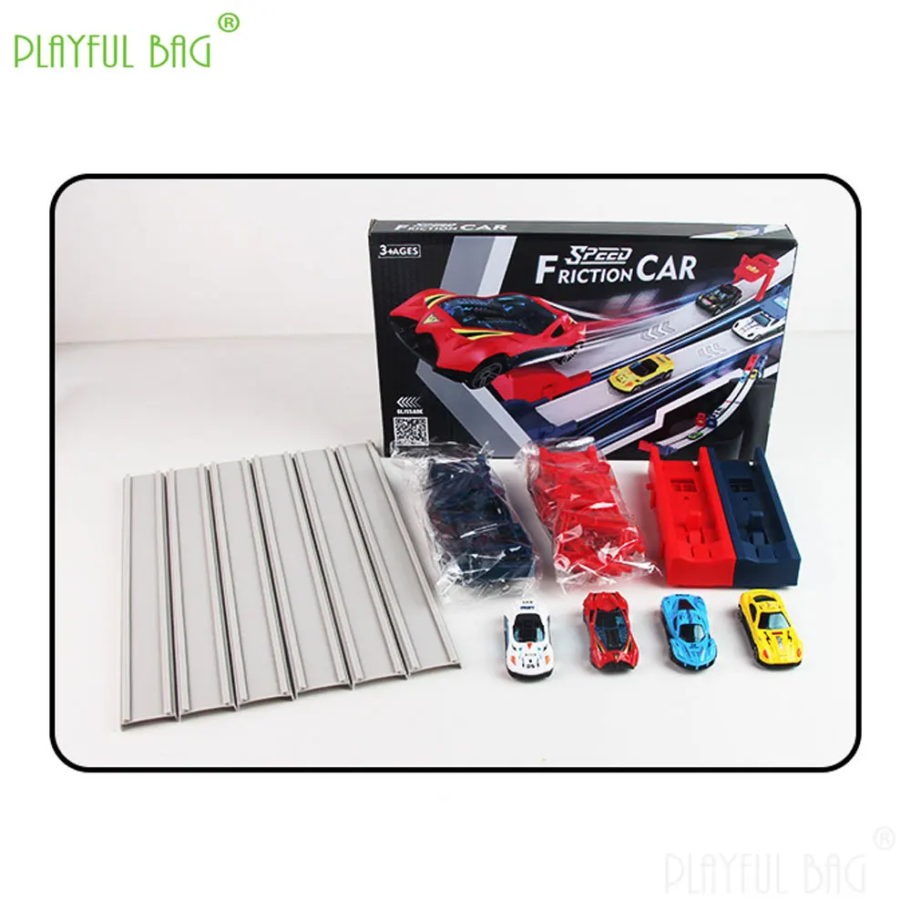 レース競争カタパルトトラックレーシングカー DIY 組立合金車子供のおもちゃ複数人インタラクションクリスマスギフト ZG340