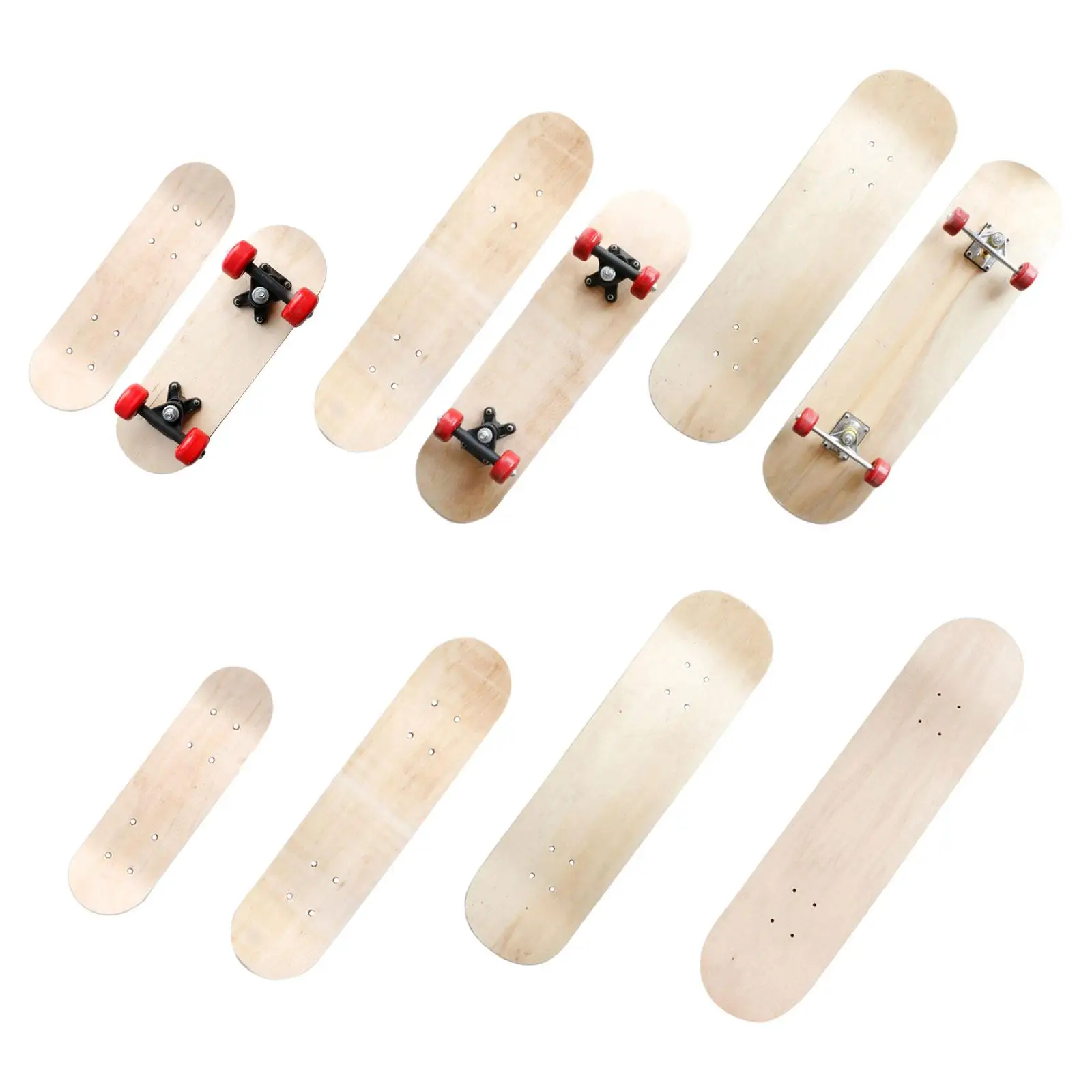 Cubierta de madera para monopatín, tablero de pintura artística, cubierta de Longboard en blanco, bricolaje para niños