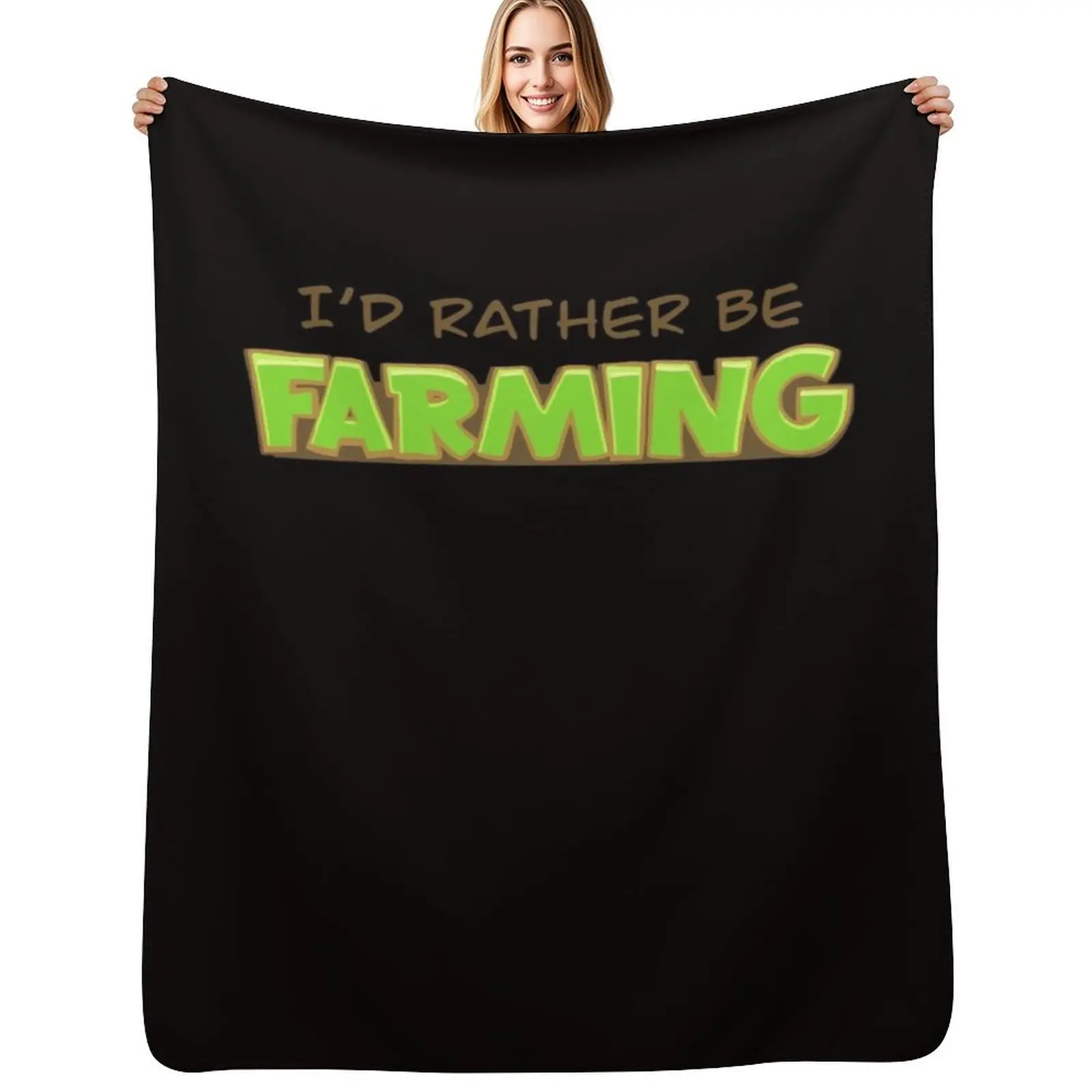 I’d rather be farming Throw Blanket Furrys heavy to sleep Sofa Thermal Blankets For Bed Blankets For Sofas Blankets