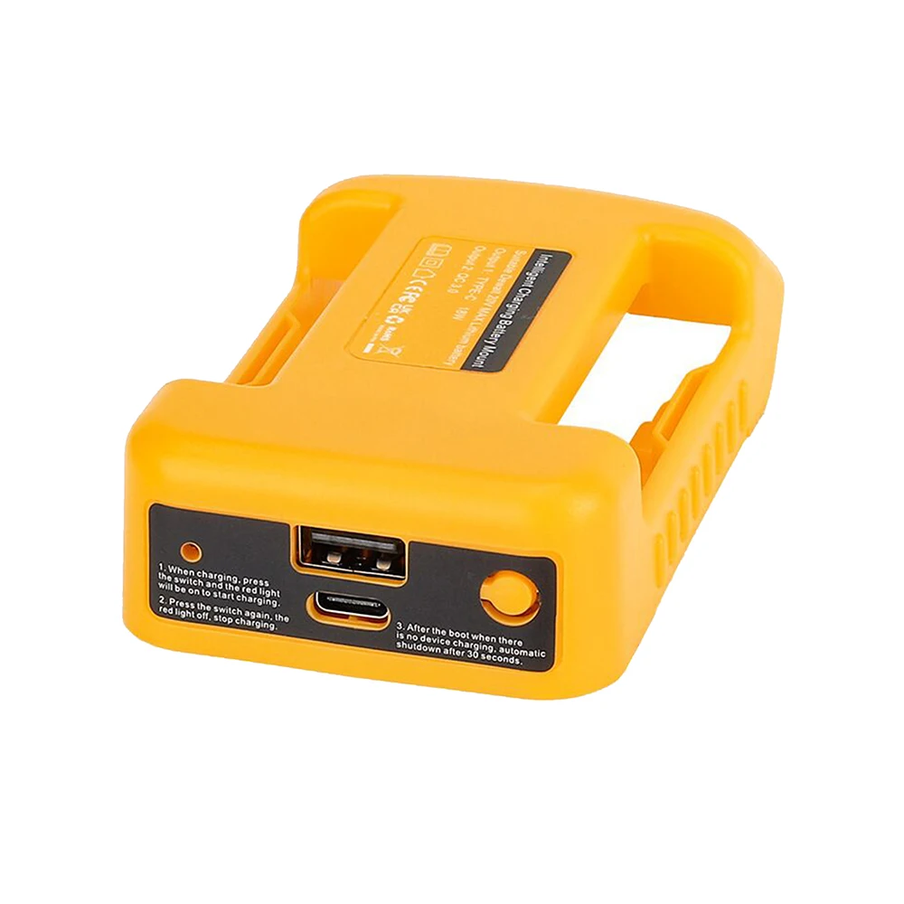 USB Power Bank r Adapter voor Makita/Dewalt/Milwaukee 18V Li-ion Batterij Rack Houder USB Type-C Uitgang Snelle Opladen Interface