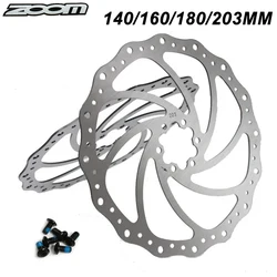 ZOOM Brake Rotor 140mm 160mm 180mm 203mm MTB Brake Disk 6 Bolts Bike Disc Rotors Bicycle Hydraulic Brake Disc Rotor for Bicycle