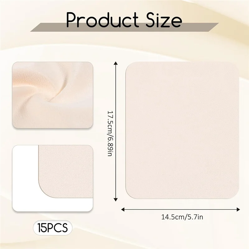 A91P Premium 15 Piece Chamois Cloth Kit For Smoothing Pot Rims, Pre-Cut Pottery Trimming Tools For Ceramics