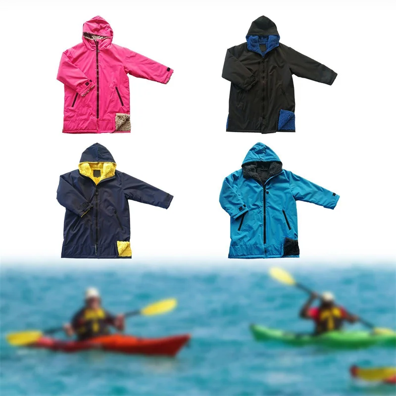 

Kids Changing Robe Jacket Boys Girls Thermal Warm Bathrobe Surfing Anorak Surf Swim Parka Quick Drying Capes Surf Swim Bathrobe