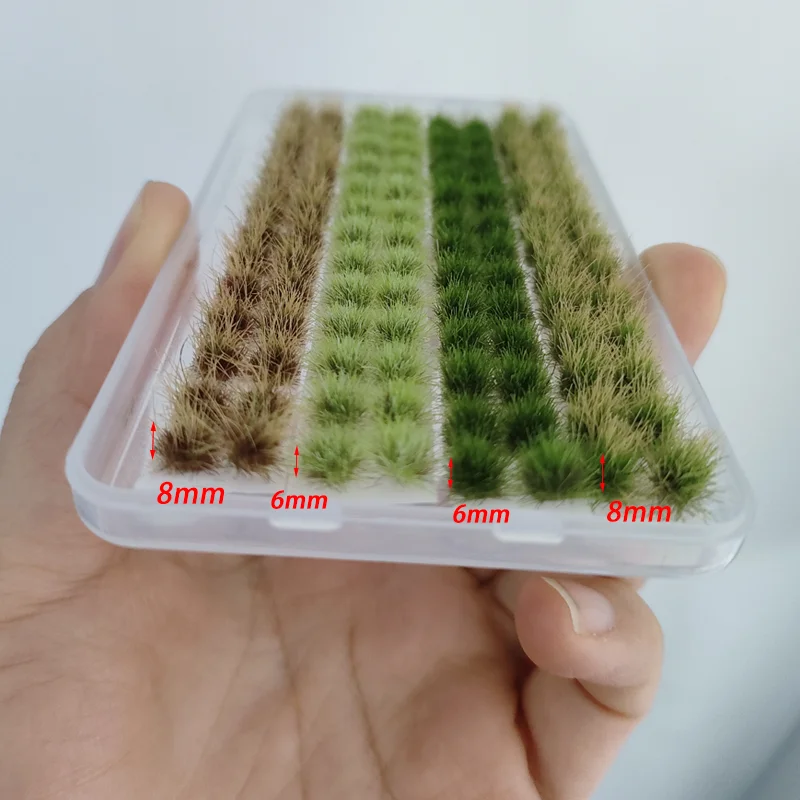 4colors/104tufts Model Grass Tufts for Miniature Scenery,Model Grass Tufts for Patios Static Grass Tufts Grass