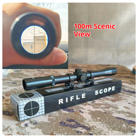 Adjustable Crosshair 4x Magnification Telescope Precision Up Down Left Right Semi-Metallic Structure Toy Optical Equipment