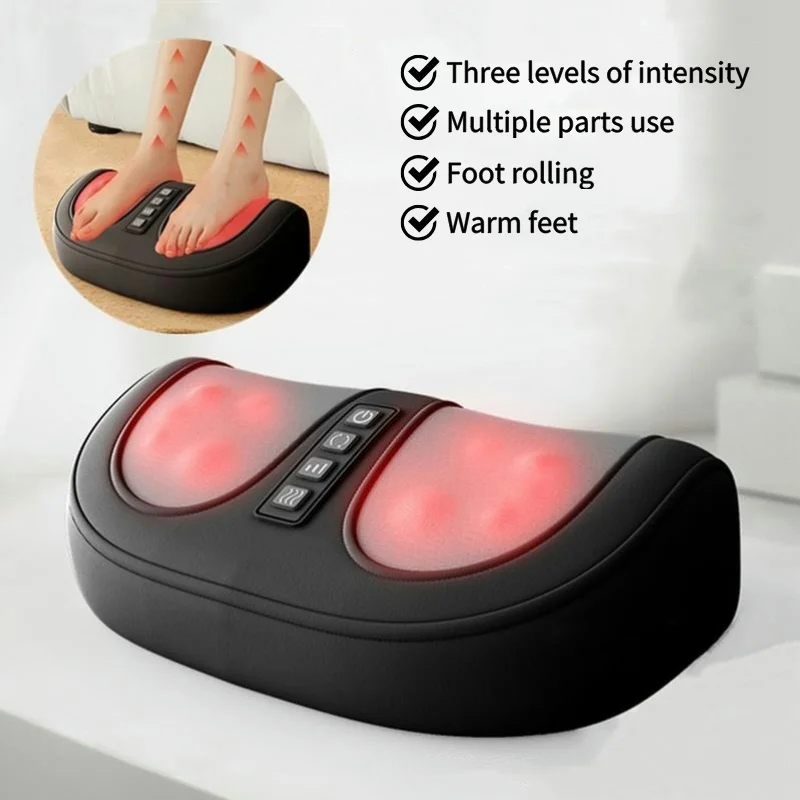 

Shiatsu Foot Massager Machine with Heat Electric Feet and Calf Massager with Roller Kneading Deep Tissue Massage Relaxation Gift