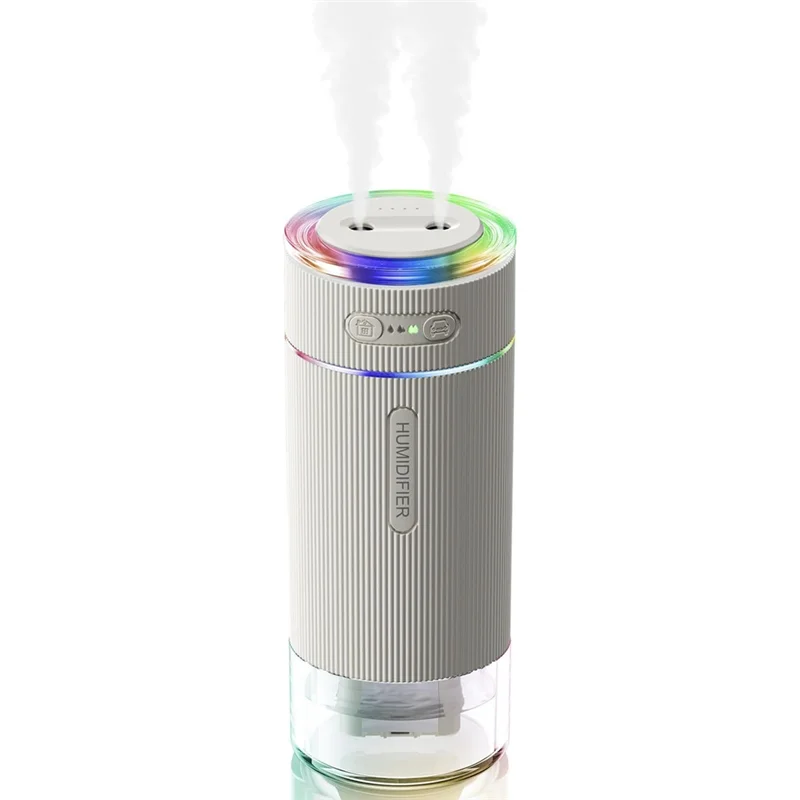 A84G-Portable Small Humidifier For Bedroom, Dual Nozzle Large Cool Mist, Mini Personal Desk Air Humidifiers For Travel
