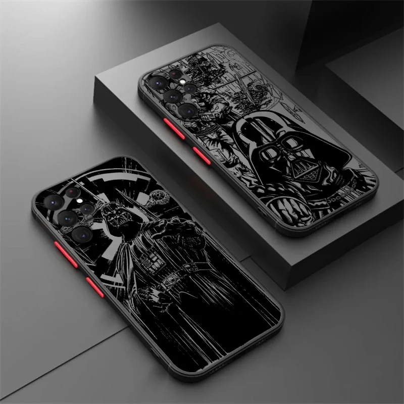 Disney Star Wars Luxury Art Frosted Translucent For Samsung Galaxy S24 S23 S22 S21 S20 FE S10 S9 S8 Plus Ultra Pro 5G TPU