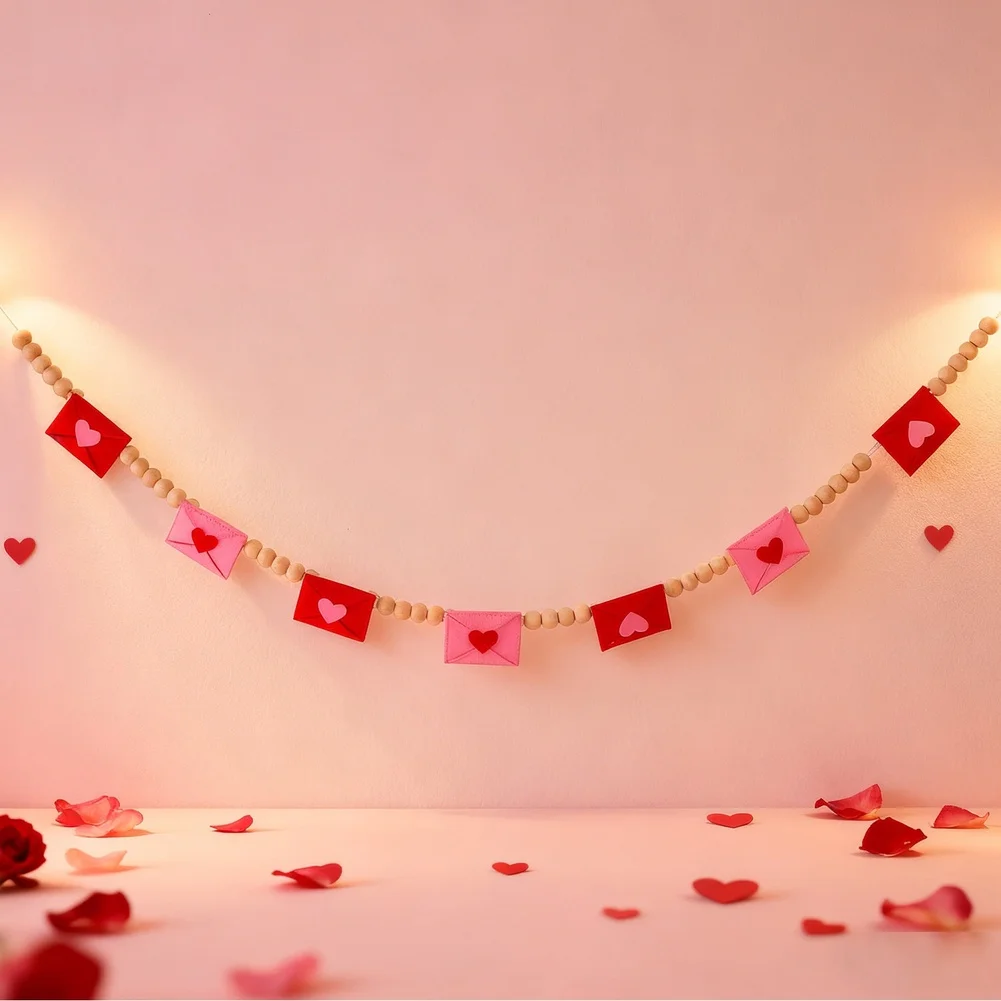 Modern minimalist felt envelope wreath 156cm made of felt for home decoration in bedrooms living rooms or outdoor areas