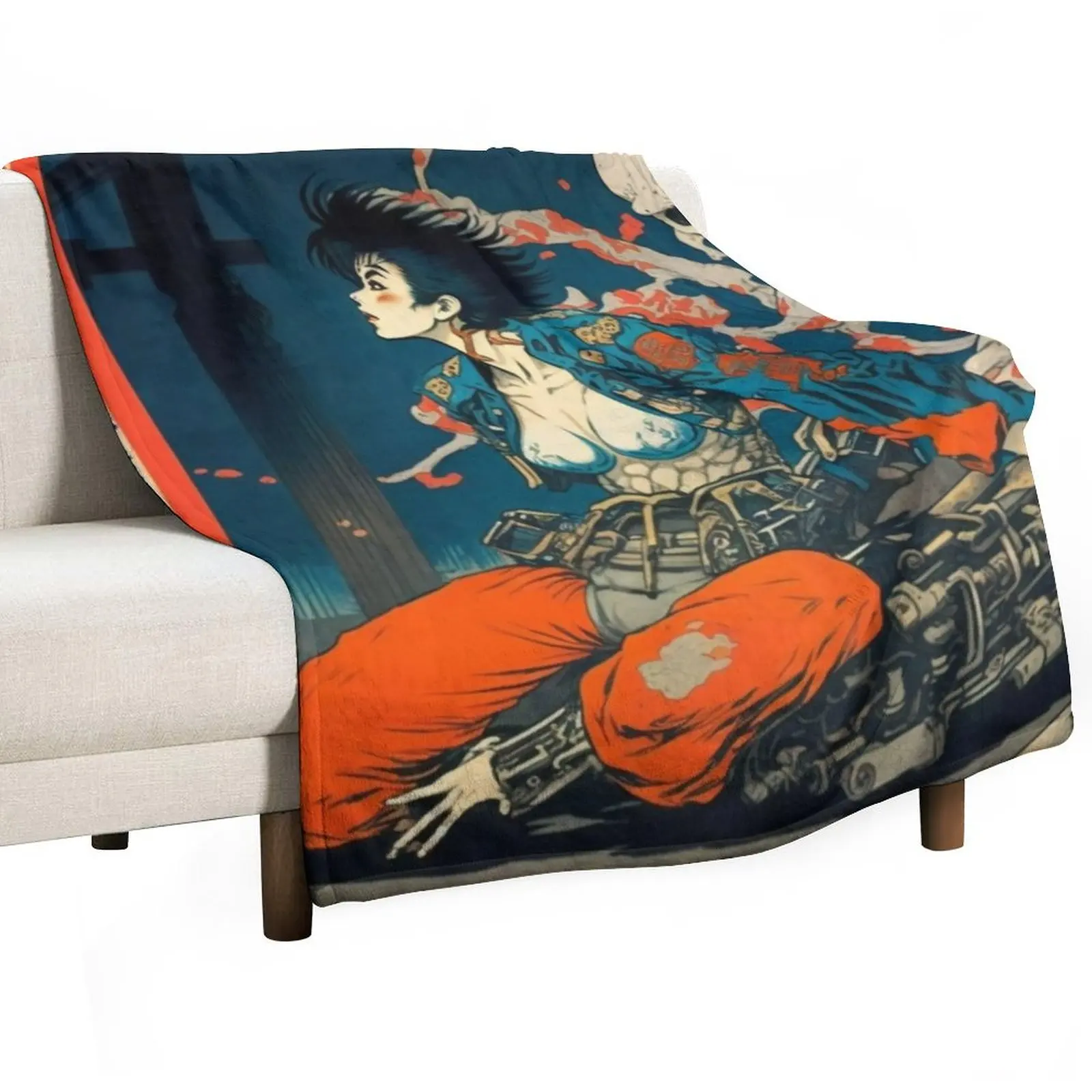 

Modern Takiyasha the Witch and the Skeleton Spectre Throw Blanket cosplay anime Soft Big Blankets