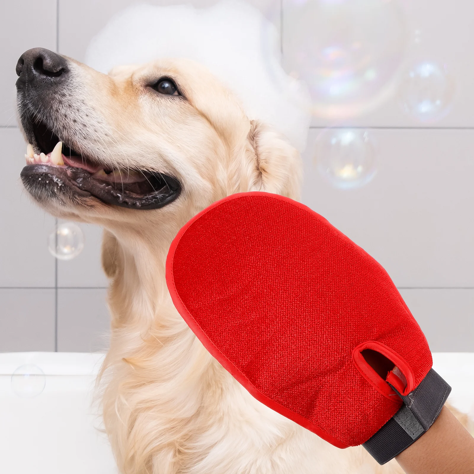

Double Sided Pet Grooming Gloves For Dogs Cats Soft Massage Brush Bathing Tool Shedding Remover Waterproof Pet Shower