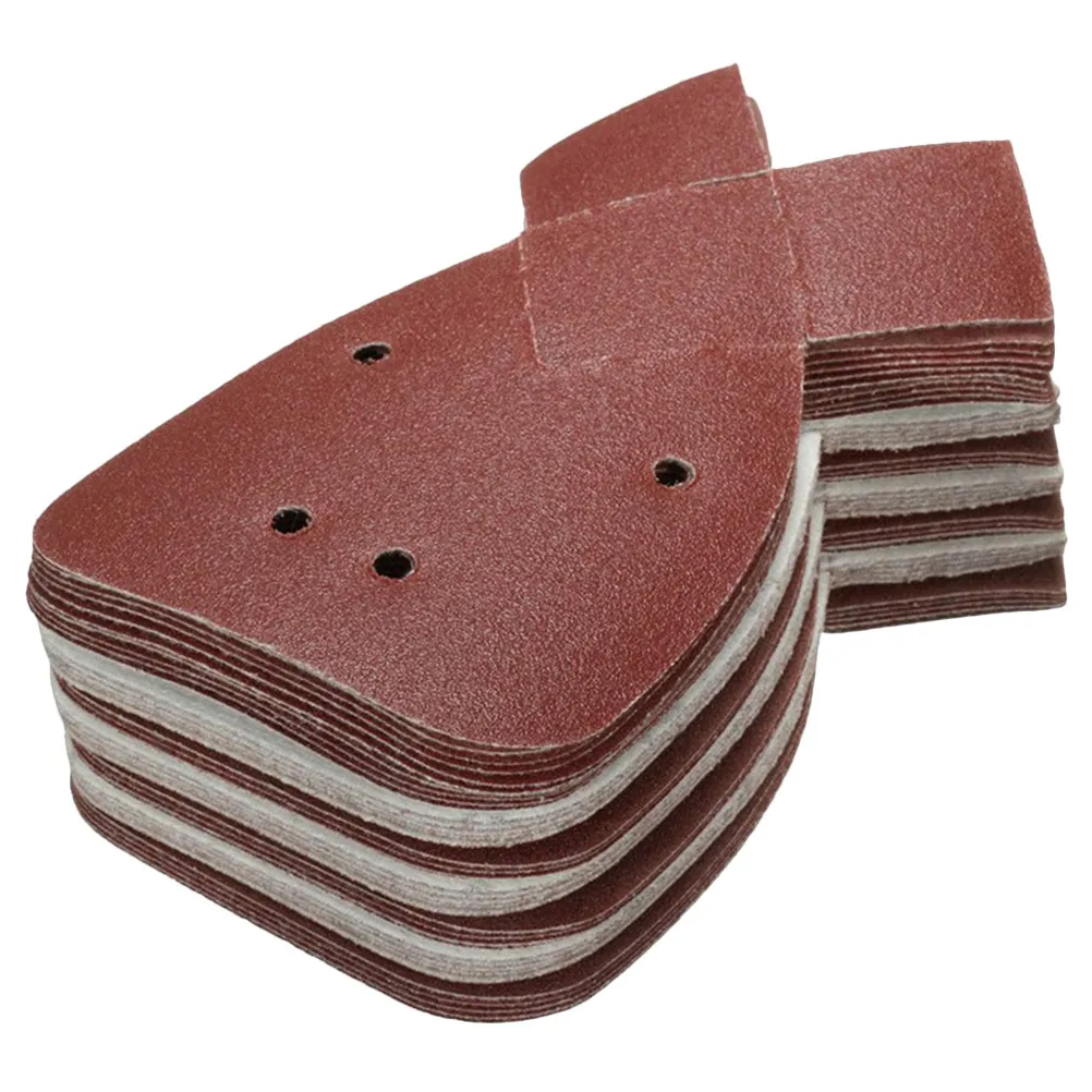 

60pcs Rabbit Ear Sandpaper 4-Hole Grit Sanding Discs Aluminum Oxide Durable For Wood Metal Plastic Glass Polishing