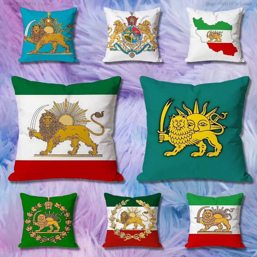 

I-Iran national emblem Anime Celebrity Merchandise All-Match Printed Pillow Case Sofa Car Office Room Decoration Protector