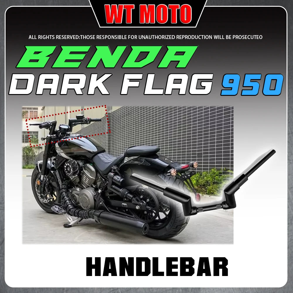 For BENDA Dark Flag 950 500 Heightened Handlebar Riser Modified Direction Bar Parts