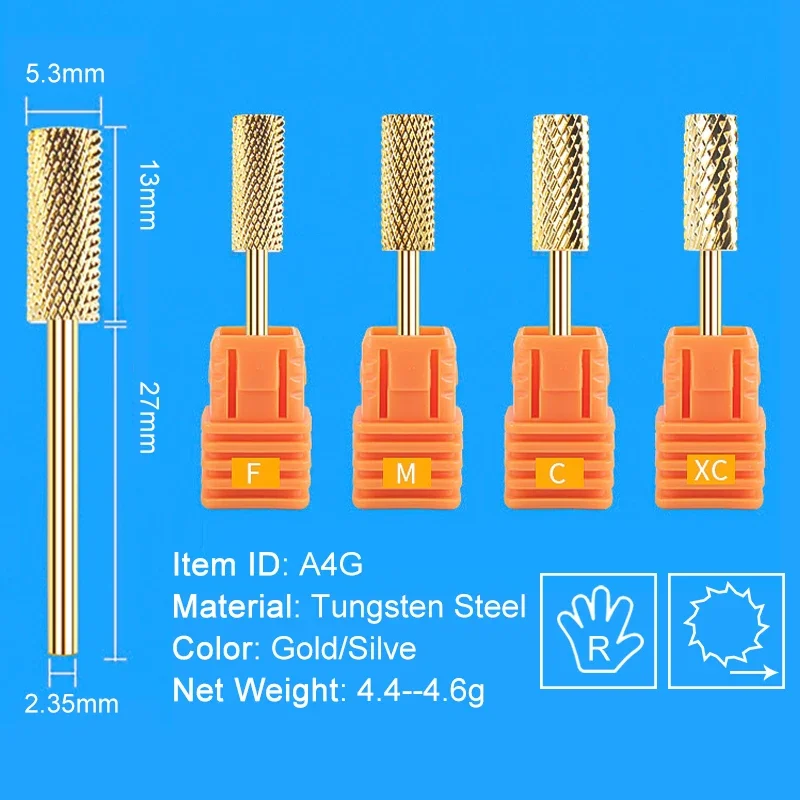 Ausverkauf! Hartmetall-Nagelbohrer für Efile, professioneller kleiner Fasenfräser, Gel-Fräser, Feilbits, Schleifer, DIY-Nagelwerkzeuge 3/32" – Detail 5