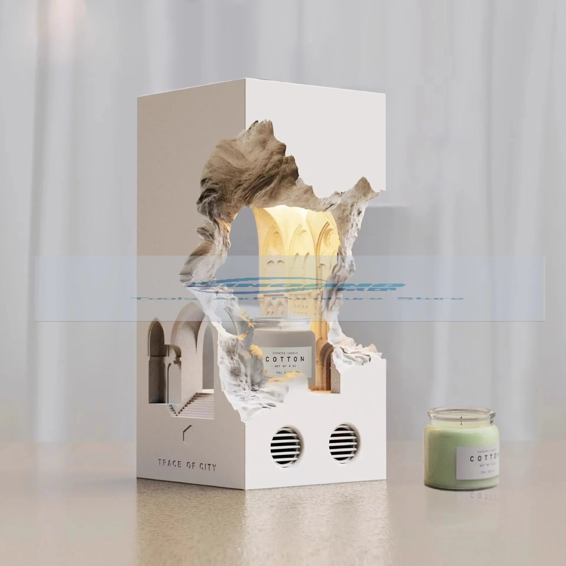 Notre Dame wax melting table lamp atmosphere night light bedroom plaster table lamp candle aromatherapy lamp