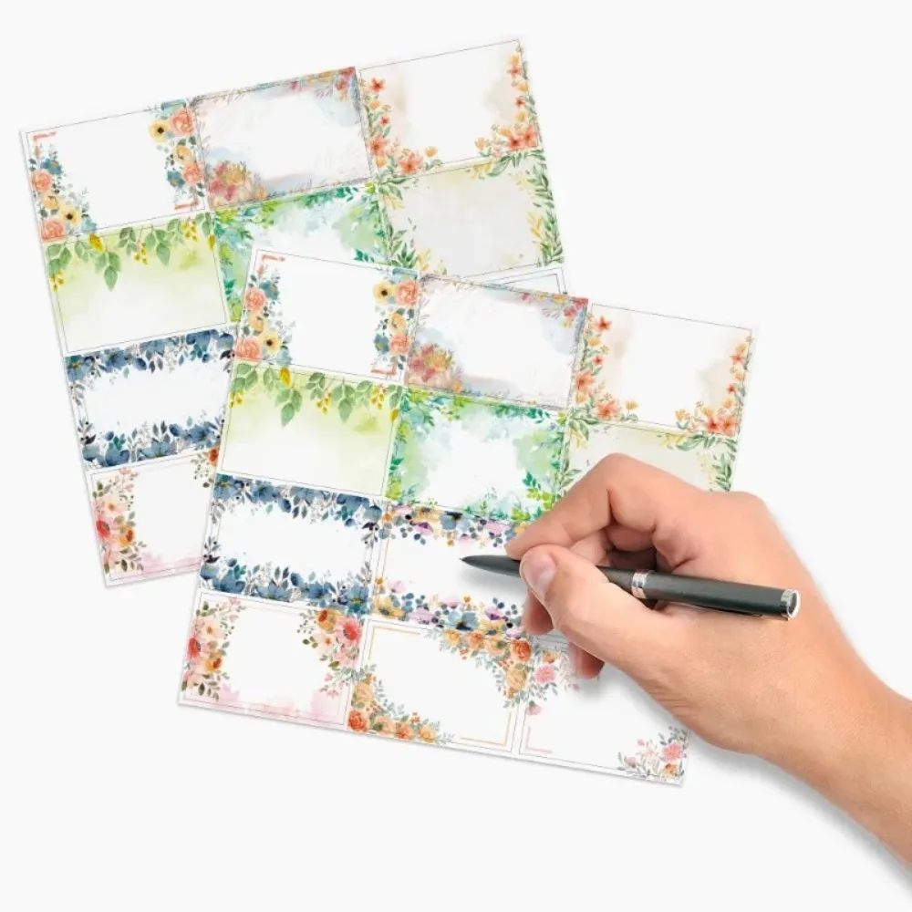 120 Stickers Flower Tags Self-Adhesive Stickers for Kitchen All-Purpose Tag Stickers for Home & Office Use