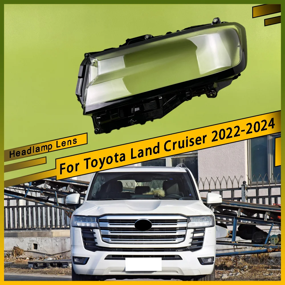 

For Toyota Land Cruiser 2022 2023 2024 Front Headlight Cover Car Lampshade Lamp Shade Front Headlight Cover Glass Lens Shell