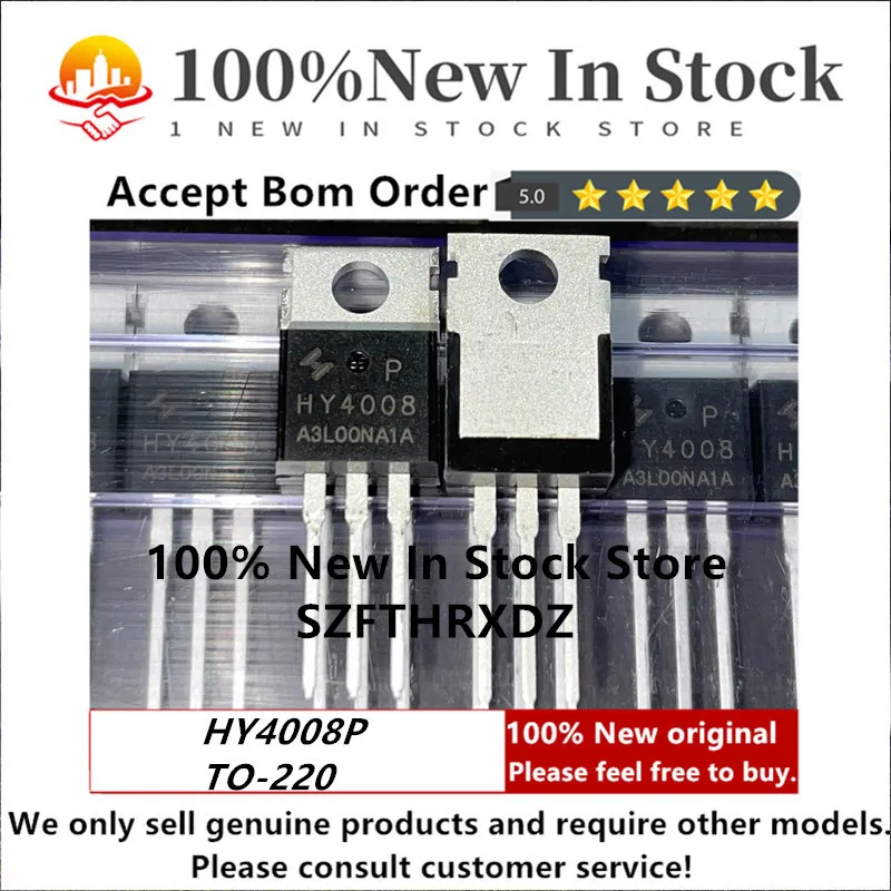 100% NEW ORIGINAL HY4008P TO-220 HY4008 TO220 Trans MOSFET 80V 200A 2.9mΩ 300W