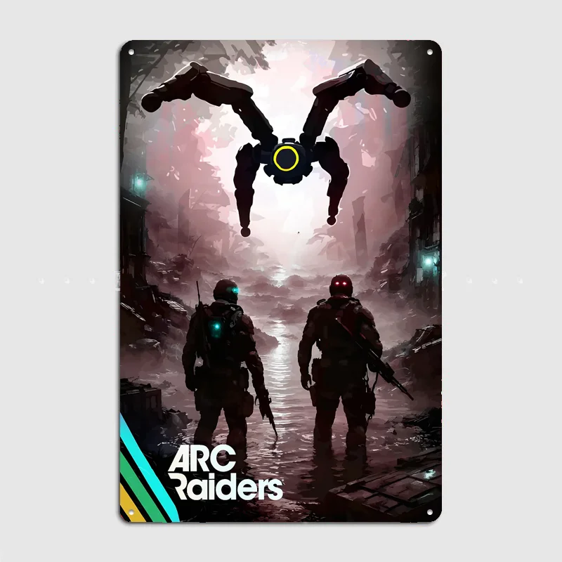 Arc Raiders Game Poster Metal Tin Sign Indoor Outdoor Home Decor Bar Custom Posters Wall Room Decorations