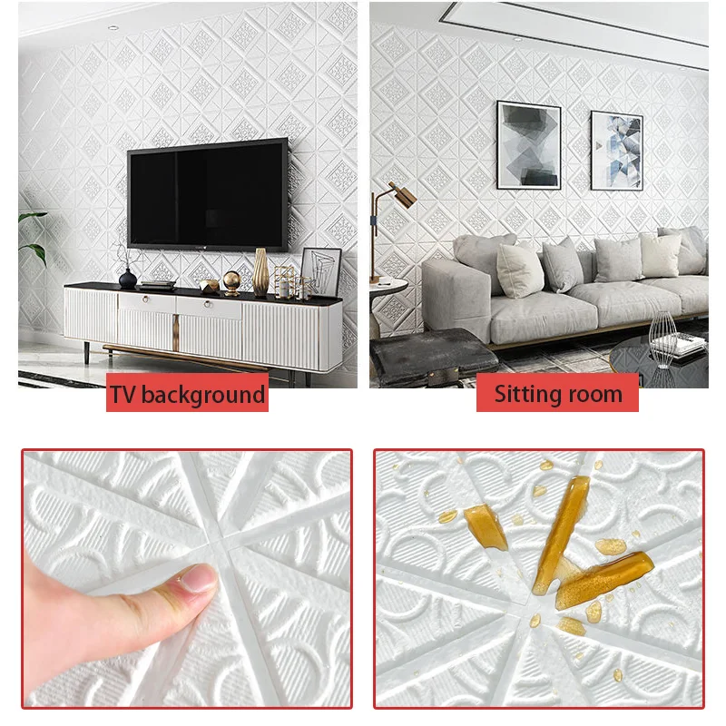 Wall Stickers Wallpaper 3D Self-Adhesive Ceiling Decorative Panels Roof Wallpaper Living Room Children\'s Room Home Decor Sticker