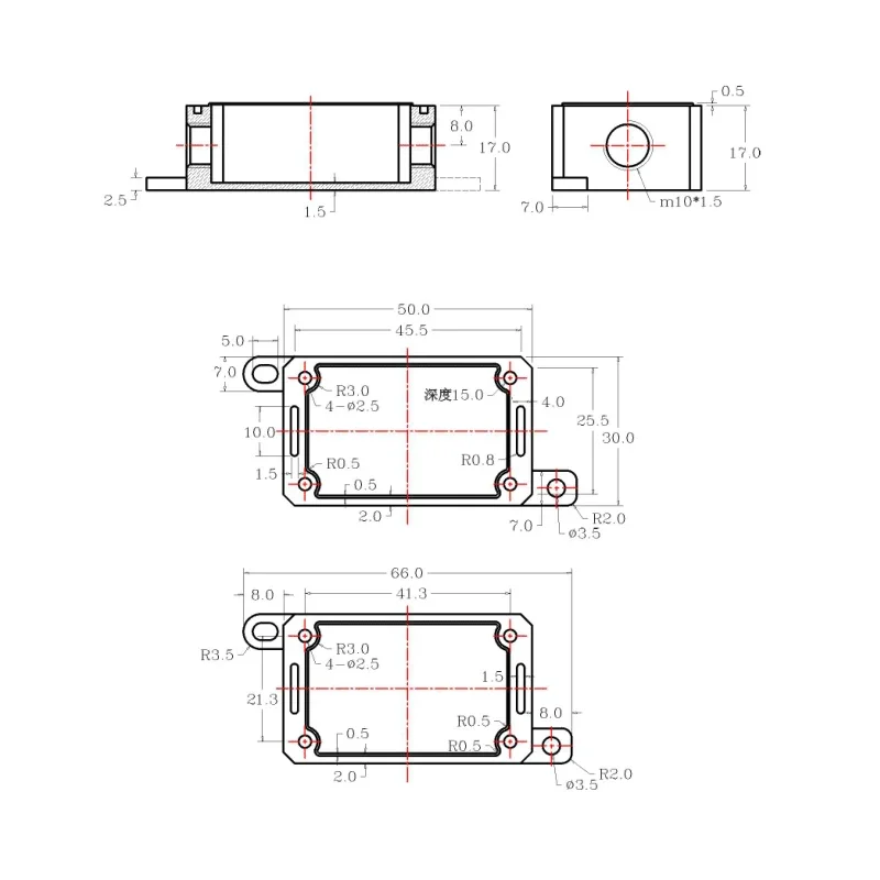 IP68 Mini Plastic Junction Box Outdoor PC Flame Retardant Sealed Waterproof Box Electrical Protection Plastic Enclosure